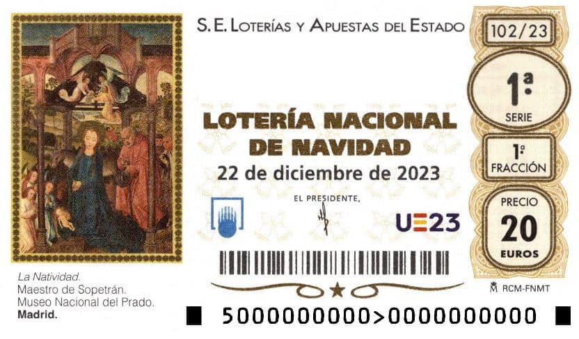 Décimo de Loteria de Navidad 2023